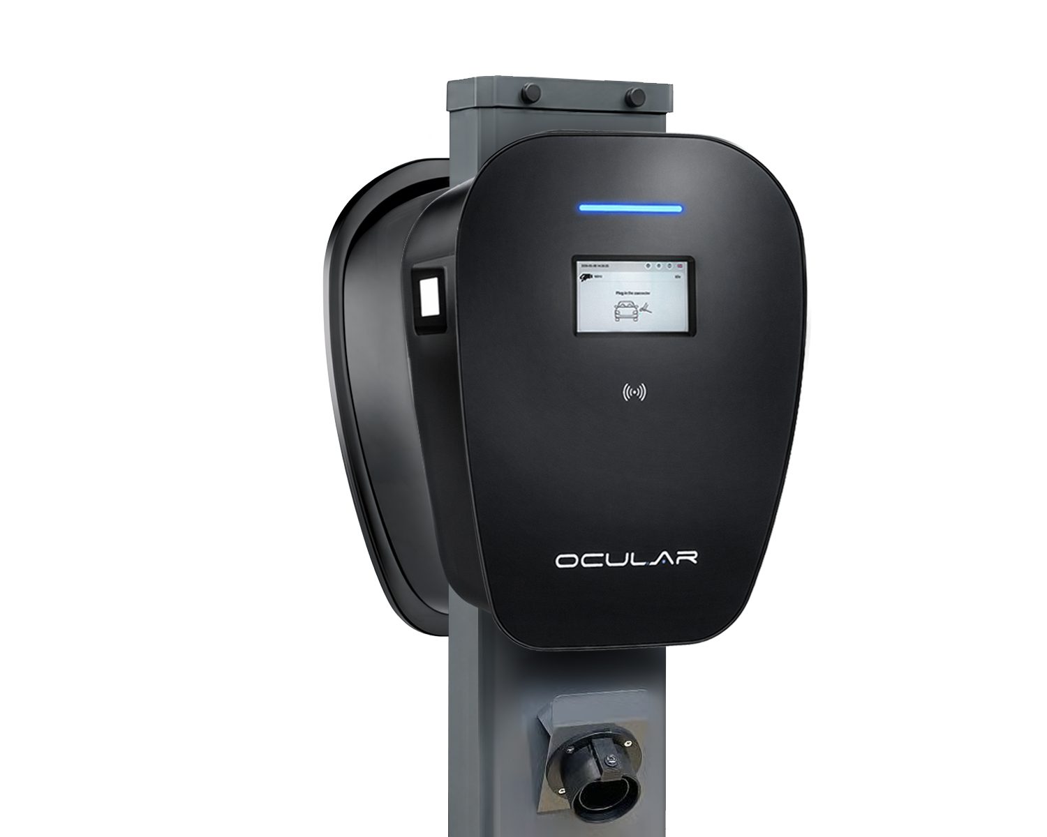 Ocular IQ EV Station Stand Dual | Powder Coated Steel