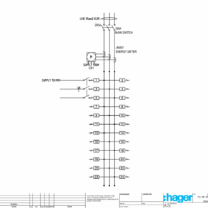 EVDB Indoor Ip43 24 Pole Skeleton CAD Drawing