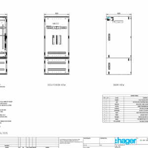 Ev Db Indoor Ip43 24 Pole Switchboard + Extension Board Cad Drawing
