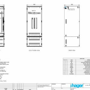 Ev Db Indoor Ip43 48 Pole Switch Board + Extension Box Cad Drawing