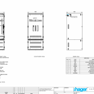 Ev Db Outdoor Ip66 24 Pole Switchboard + Extension Box Cad