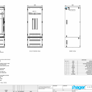 Ev Db Outdoor Ip66 48 Pole Switchboard + Extension Box Cad Drawing