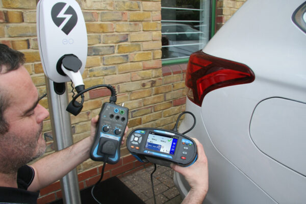 Mte1a Testing A Car Charging Unit With Evse Adapter And Multifunction Tester.jpg